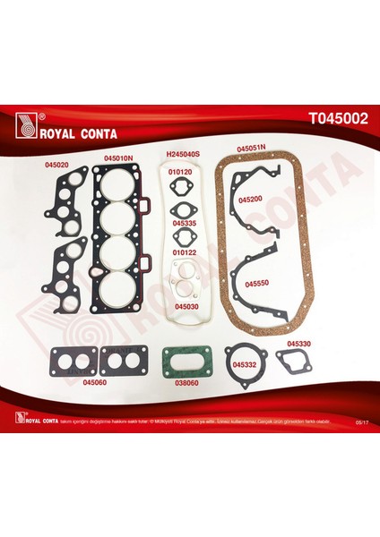 Mtxdpn Motor Takim Conta Keçesiz Lada Samara 1500