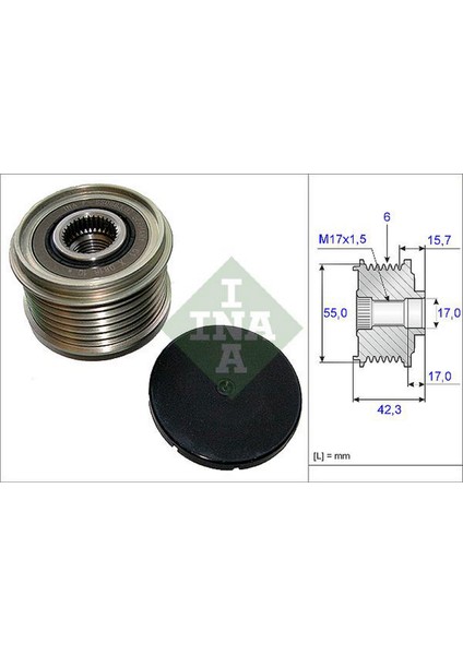 Mtxdpn Alternatör Kasnaği Renault Captur I 1.5 13 -, Kadjar 1.5 08 -, Kango Iii 1.5 13 -, Laguna Iii 1.5 07-15, Latitude 1.5 12-15, Megane Ii-Iii 1.5 08 -, Symbol Iii, Dacia Duster 1.5 17 -, Lodgy 1
