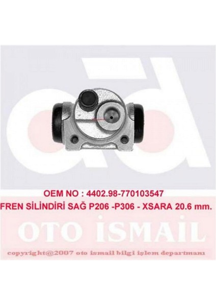 Mtxdpn Fren Silindiri Sağ [ Peugeot 306 1.4/1.6/1.8 L625124 ]