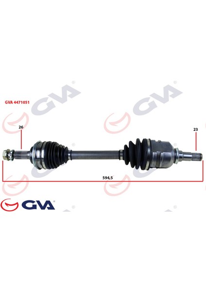 Mtxdpn Komple Aks Sol Corolla E10 1.6i 92-97 594.5 mm