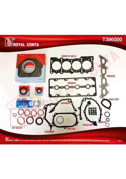 Mtxdpn Motor Takim Conta Keçeli Albea-Marea 1.2 16V