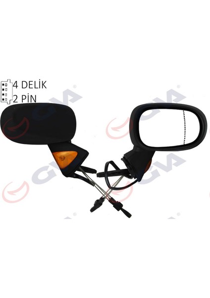 Mtxdpn Diş Dikiz Aynasi Sağ Modus 04 Mekanik Sinyalli Sensörlü Konveks VM-120SR