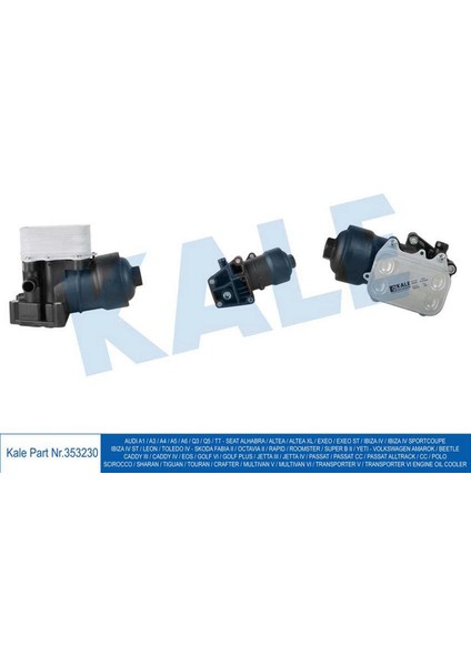 Mtxdpn Yağ Soğutucu Kütüklü Golf 4-Passat-Polo-Tiguan-T5-T6-A3-A4-A6-Q3-Q5-Altea-Ibiza 4-Leon-Amarok