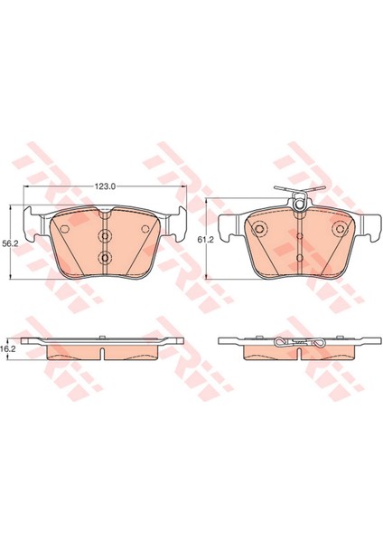Mtxdpn Fren Balatasi Arka Volkswagen Golf Vii 1.2 Tsi 12-, 1.4 Tsi 12-, 1.4 Tsi Multifuel 13-, 1.4 Gti Cng 13-, 2.0 Gti 13-, 1.6-2.0 Tdi 12-, 1.6-2.0 Tdi 4motion 12-, Audi A3 1.0 Tfsi 16-, 1.2 Tfsi