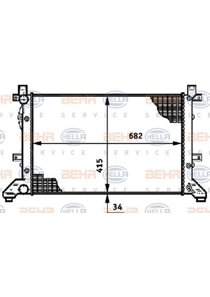 Mtxdpn Radyatör LT28-35-LT28-46 2.5tdi-2.8tdi Klimasiz Mek 682X415X34