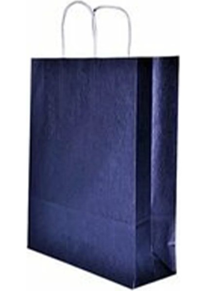 Lacivert Kraft Çanta Orta Boy 25X12X31 cm 25 Adet fiyatları