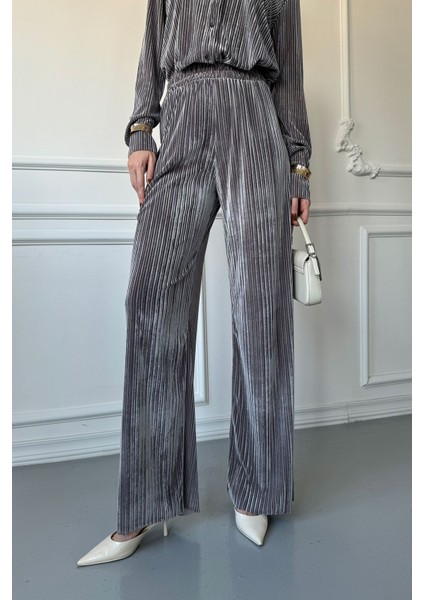 Premium Kadife Takım- Gri