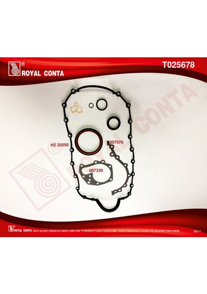 Mtxdpn Alt Takim Conta Keçeli R19 1.6 Ie-Clio-Mgn K7J-K7M