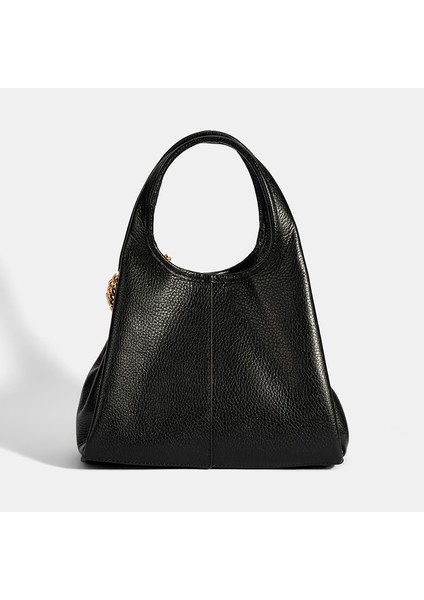 Kadın Siyah Charm Aksesuarlı Deri El Çantası indirimleri