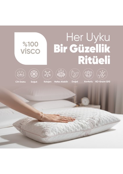 Dinlendirici Tombul Visko Yastık - Ortopedik Hydra Güzellik Yastığı - Hyaluronic Kolajen Yastık modelleri
