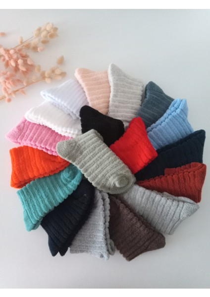 8 Çift Kadın Kışlık Ters Havlu Çorap Seti