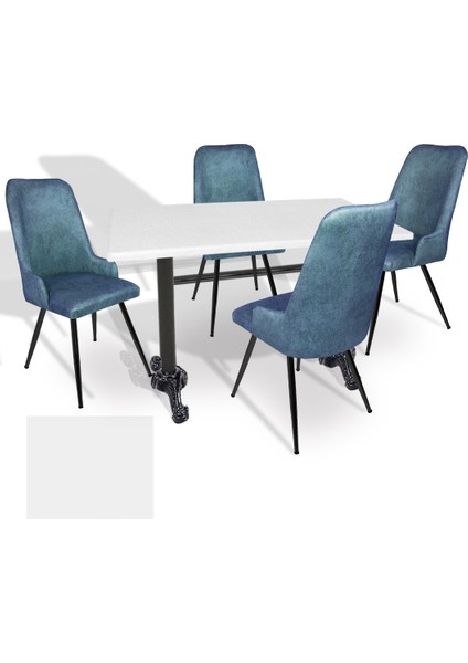 Çipa Werzalit - Çırağan Mutfak Masa Takımı (80X140) - (Beyaz - Pembe)