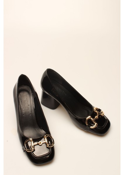 Idil Siyah Rugan Tokalı Kadın Topuklu fiyatları