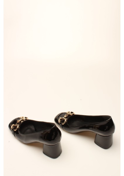 Idil Siyah Rugan Tokalı Kadın Topuklu fırsatları