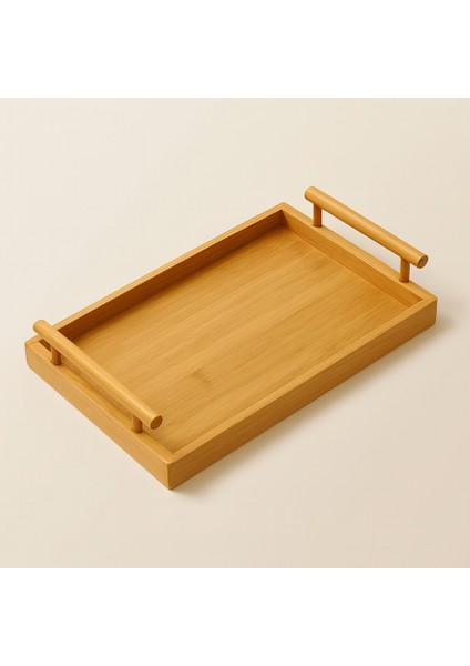 Büyük Bambu Dikdörtgen Servis Tepsisi 26×38 cm