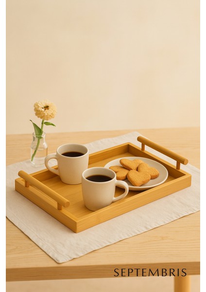 Büyük Bambu Dikdörtgen Servis Tepsisi 26×38 cm fiyatları