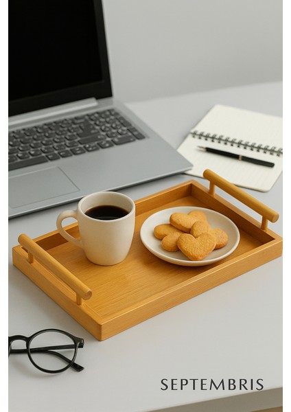 Büyük Bambu Dikdörtgen Servis Tepsisi 26×38 cm modelleri