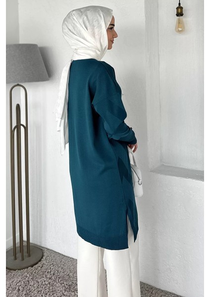 Ön Düğmeli Desenli Tesettür Triko Hırka (M-L-Xl Uyumludur) P-00018881 fırsatları