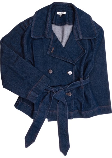 %100 Pamuk Mavi Denim Baharlık Kız Çocuk Ceket fiyatları