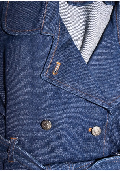 %100 Pamuk Mavi Denim Baharlık Kız Çocuk Ceket modelleri