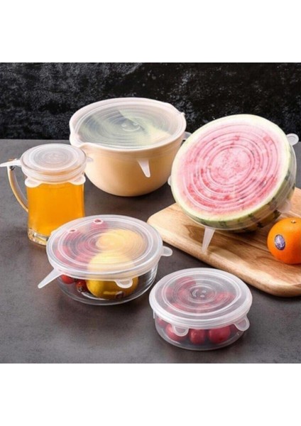 6' Lı Set Silikon Gıda Saklama Bonesi