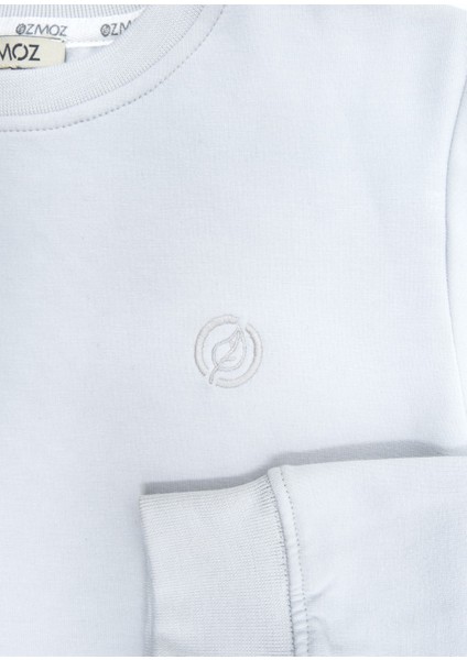 Yumuşacık Bambu Kumaş Şardonlu Gri Kışlık Unisex Çocuk Sweatshirt modelleri