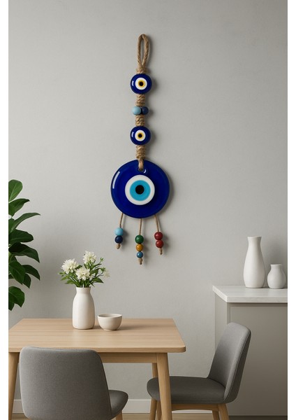 Nazar Boncuğu Duvar Süsü - Büyük Boy - Hediyelik - Şık Ev Ofis Aksesuarı - Dekoratif