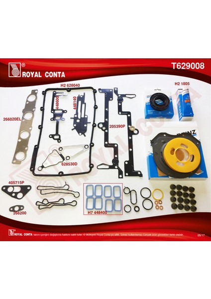 Mtxdpn Motor Takim Conta Reinz Keç. Subp.lastik Skc Siz Transit 2.2 Tdci Euro5 Arkadan Çeker