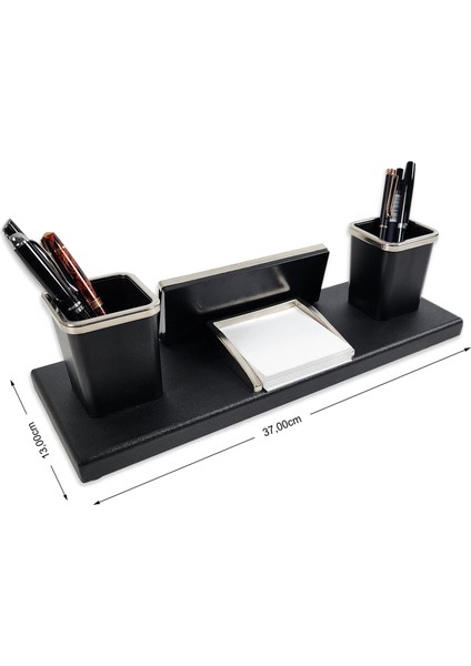 Nevila Siyah Ahşap Tabanlı Lüks Masa Isimliği Isimlik ve Kalemlik Seti Yeni Iş Ofis Hediyesi fiyatları