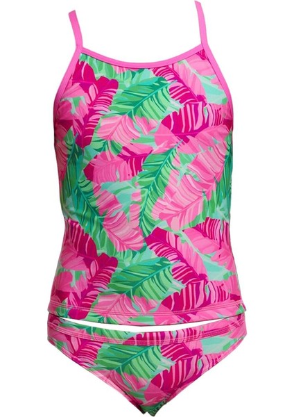 Tropic Palm Kız Çocuk Tankini Yüzücü Mayo Takım