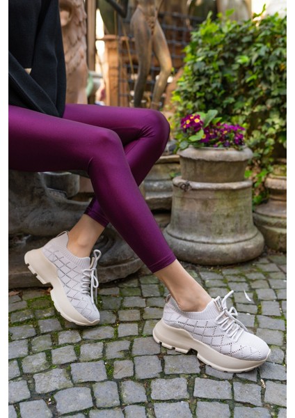 Yannis Kadin Pudra Trıko Sneakers fiyatları