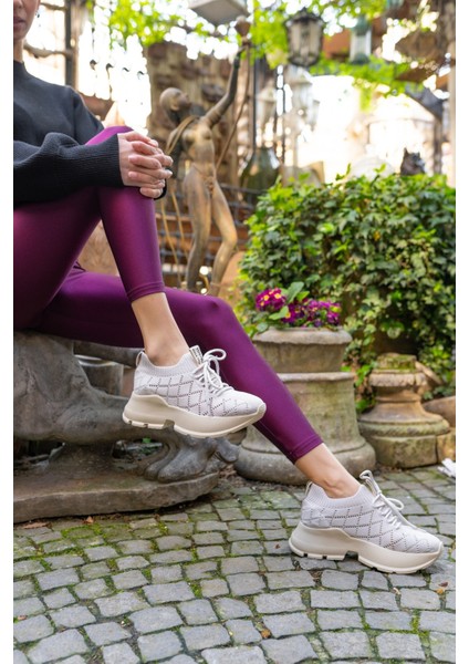 Yannis Kadin Pudra Trıko Sneakers fırsatları