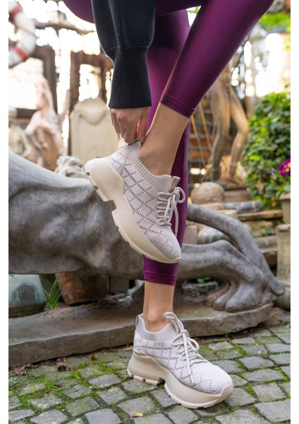 Yannis Kadin Pudra Trıko Sneakers indirimleri