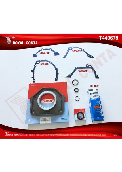 Mtxdpn Alt Takim Conta Corteco Keçeli Grande Punto-Palio-Linea 1.4 16V 199A6.000