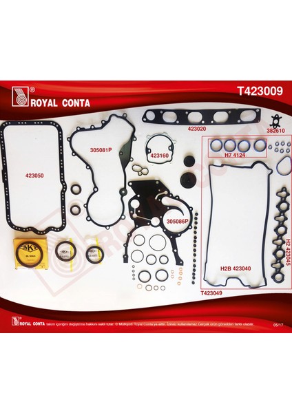 Mtxdpn Takim Conta Skt Keçeli Reinz Subp.last Skc Siz Master 2.2-2.5 Dci G9T-G9U