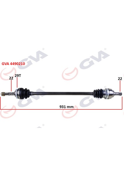 Mtxdpn Komple Aks Sağ Corsa C-Combo 1.3 Cdti-1.7dti 00-06 29 Diş Abs Li 931MM