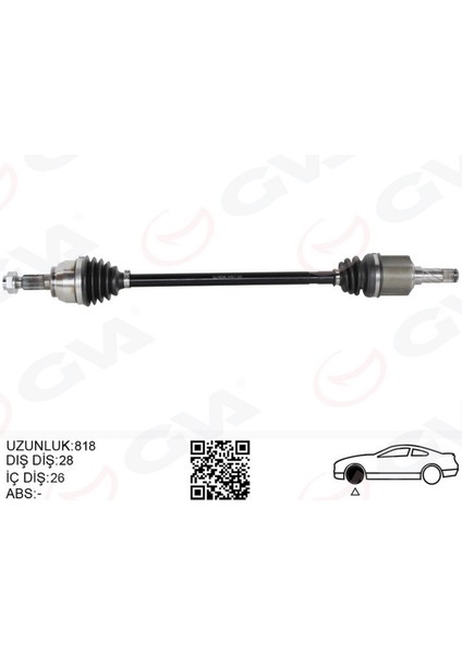 Mtxdpn Komple Aks Arka Sağ/sol Freelander 2 L359 2.0 Si4 2.2td4 06 14 820MM Diş 28 Diferansiyel Diş 26