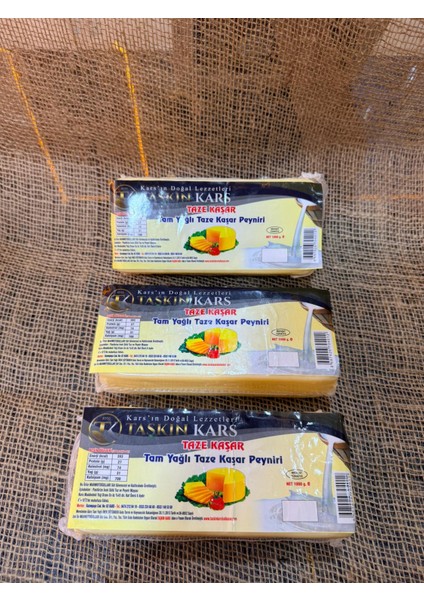 Tam Yağlı Blok Taze Kaşar Peyniri 3kg