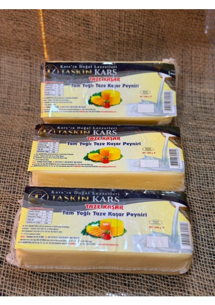 Tam Yağlı Blok Taze Kaşar Peyniri 3kg fiyatları