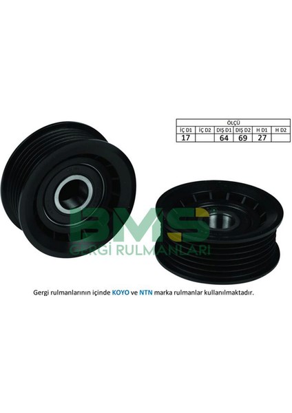 Mtxdpn Alternatör Gergi Rulmani Passat 2.5tdi 98-05 -Touareg-A4-A5-A6 3.0 Tdi 04-10 - Vito 99- Sprinter