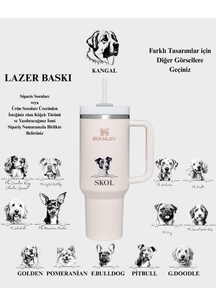 Kişiselleştirilebilir Quencher Pipetli Termos 1,18 L Açık Pembe Özel İsimli modelleri