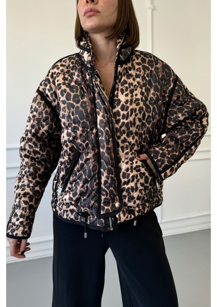 Kapitone Leopar Premium Mont- Siyah