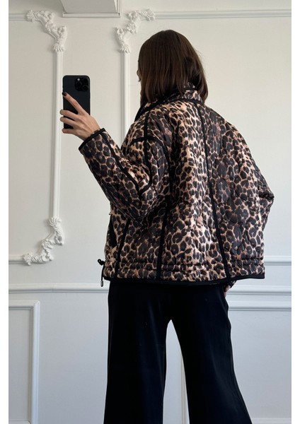 Kapitone Leopar Premium Mont- Siyah