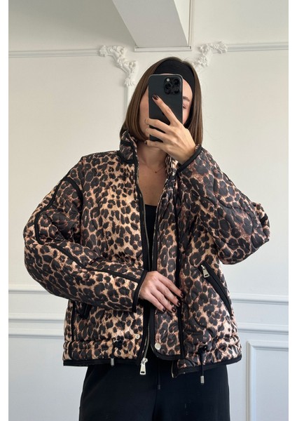 Kapitone Leopar Premium Mont- Siyah