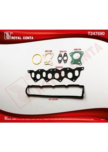 Mtxdpn Üst Takim Conta Keçesiz-Skc Siz Kng-Exp-Clio F8Q