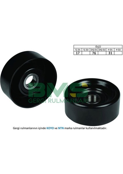 Mtxdpn Alternatör Gergi Rulmani H1-Starex-Sorento 2.5 Crdi 01 76X33X17 WKM64012