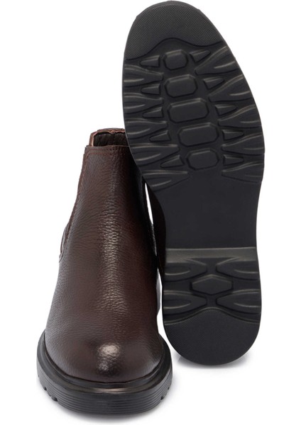Kahve Hakiki Deri Erkek Casual Bot - E24K1BT57035-A42 fırsatları