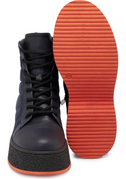 Lacivert Deri-Tekstil Kadın Casual Bot - K24K1BT67547-K0O fırsatları