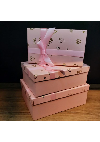 3'lü Dikdörtgen Hediye Kutusu modelleri