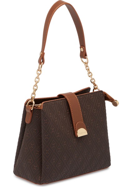 Kahverengi Print Kadın Omuz Çantası - S25K1PR09178-R9C fiyatları